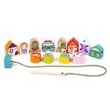 CUBIKA 14309 Navliekacia rozprávka - navliekací set - 13 drevených dielov a 8 predlôh