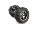 Traxxas koleso 3.8", disk Split Spoke čierny chróm, pneu Maxx (2)