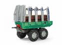 Rollytoys Remorque avec rondins Timber Trailer 2-essieux-verte
