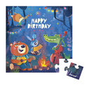 Janod Biglietto di auguri di compleanno con puzzle Foresta