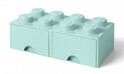 LEGO® Aufbewahrungsbox 8 - mit Schubladen Aqua 250 x 500 x 180 mm