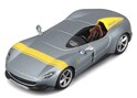 Bburago 1:43 Ferrari  Signature Series - Ferrari Monza SP1 - Silver/ Yellow