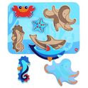 Lucy &amp; Leo 227 Morské živočíchy - drevené vkladacie puzzle 6 dielov