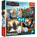 Trefl Puzzle  4v1 Dračie dni / Ako vycvičiť draka