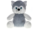 Hundeplüsch weiß-grau 35 cm sitzend