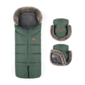 PETITE&amp;MARS Arctic 4v1 téli hálószsák + Furry Veritable Khaki kocsira való kesztyű