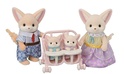 Familia Sylvanian Families Vulpilor Fenek cu gemeni