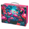 BAAGL Maleta escolar plegable Flamencos con herrajes