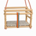 Baby-Schaukel aus Buchenholz Baby Mix natur + Kissen