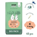 Moomin Baby 4 Maxi 7-14 kg (63 kos), eko plenice