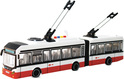 CITY SERVICE CAR - 1:16 Съчленен тролейбус - червен на инерция със звуци
