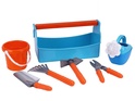 Attrezzi da giardino 4 pezzi con secchio e bollitore in cassa