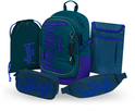 BAAGL CONJUNTO 5 Core Logo azul: mochila, estuche, bolsa, riñonera, funda para portátil GRS