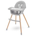 Трапезен стол Baby Mix Freja wooden dark grey