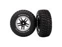 Traxxas Laufrad 2.2/3.0", Disc SCT Split-Spoke schwarz-satiniert, Reifen KM2 (2)