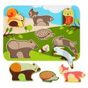 Lucy &amp; Leo 225 Lesné zvieratká -Drevené vkladacie puzzle 7 dielov