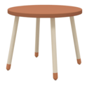 Flexa Runder Holztisch für Kinder rot Dots