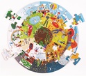 Bigjigs Toys Okrúhle podlahové puzzle Štyri ročné obdobia 50 dielikov