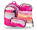 BAAGL SADA 3 Skate Pink Stripes: zaino, astuccio, tasca
