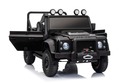 Električni autić Land Rover Defender 110 SVX 12V, crni, 4X4 pogon, LED svjetla, prednja