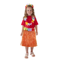 Falda Hawaii infantil 45 cm, naranja