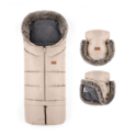 PETITE&amp;MARS Arctic 4in1 téli hálószák + Furry Rose Petal kocsira való kesztyű