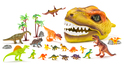 Dinosauria hlava s figúrkami DINO
