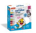 Autocolante pentru ferestre și cărți de colorat Baby Shark cu culori 25x26,5x5cm