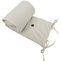 EKO Tour de lit en velours de coton Beige Clair 180cm