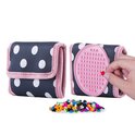 PIXIE CREW portafoglio blu con pois bianchi