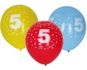 Aufblasbarer Ballon 30cm - 5er Set, mit Nummer 5