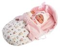 Llorens 73884 New born dievčatko - realistická bábika bábätko s celovinylovým telom