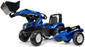 Falk Šliapací traktor 3090M New Holland T8 s nakladačom a vlečkou