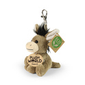 Plüsch-Schlüsselanhänger / Anhänger Esel 9 cm ECO-FRIENDLY PLUSH WORLD