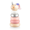 Anillos apilables de madera Unicornio, Pink
