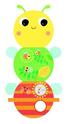 BRIGHT STARTS Carte activă pe inel C Beautiful Bugs albină 0m+