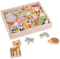 Bigjigs Toys Magnetky lesné zvieratká