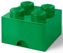 LEGO® Aufbewahrungsbox 4 - mit Schublade dunkelgrün 250 x 250 x 180 mm