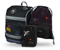 BAAGL SET 3 Zippy Plus Pixel Space: Ranzen, Federmäppchen, Beutel
