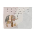 Ceba Podložka milníková na focení (92x72) Basic Elephant Family