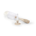 BABYONO Cepillo para biberones y chupetes con ventosa Beige