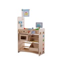 Haba Kreatives Spiel 3in1 Holz-Küche, Laden und Werkstatt