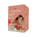 Cleverclixx Costruzioni Magnetiche Glitter Tiles Pack Trasparente - rosa – 16 pezzi