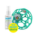 OBALL RATTLE giocattolo 10cm 0m + turchese scuro + 50ml Aquaint