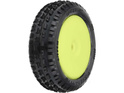 Pro-Line kolo 1:18, pneu Wedge Carpet predné, disk H8 žltý (2) (Losi Mini-B)