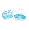 BPA-freier Silikonbiss in Schnullerform mit blauem 3m + Überzug