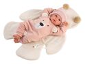 Llorens 63644 NEW BORN - realistická bábika bábätko so zvukmi a mäkkým látkovým telom - 36