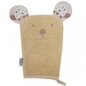 EKO Pamut mosdókendő füles Bear Beige 20x15 cm
