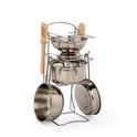 Bigjigs Toys Support avec casseroles 8 pièces