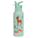A Little Lovely Company - bottiglia d'acqua in acciaio inossidabile, 500 ml - amici della foresta